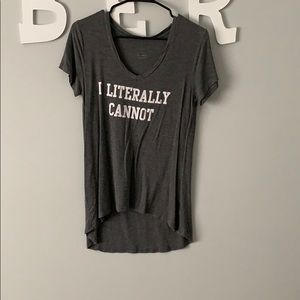 I literally cannot tee